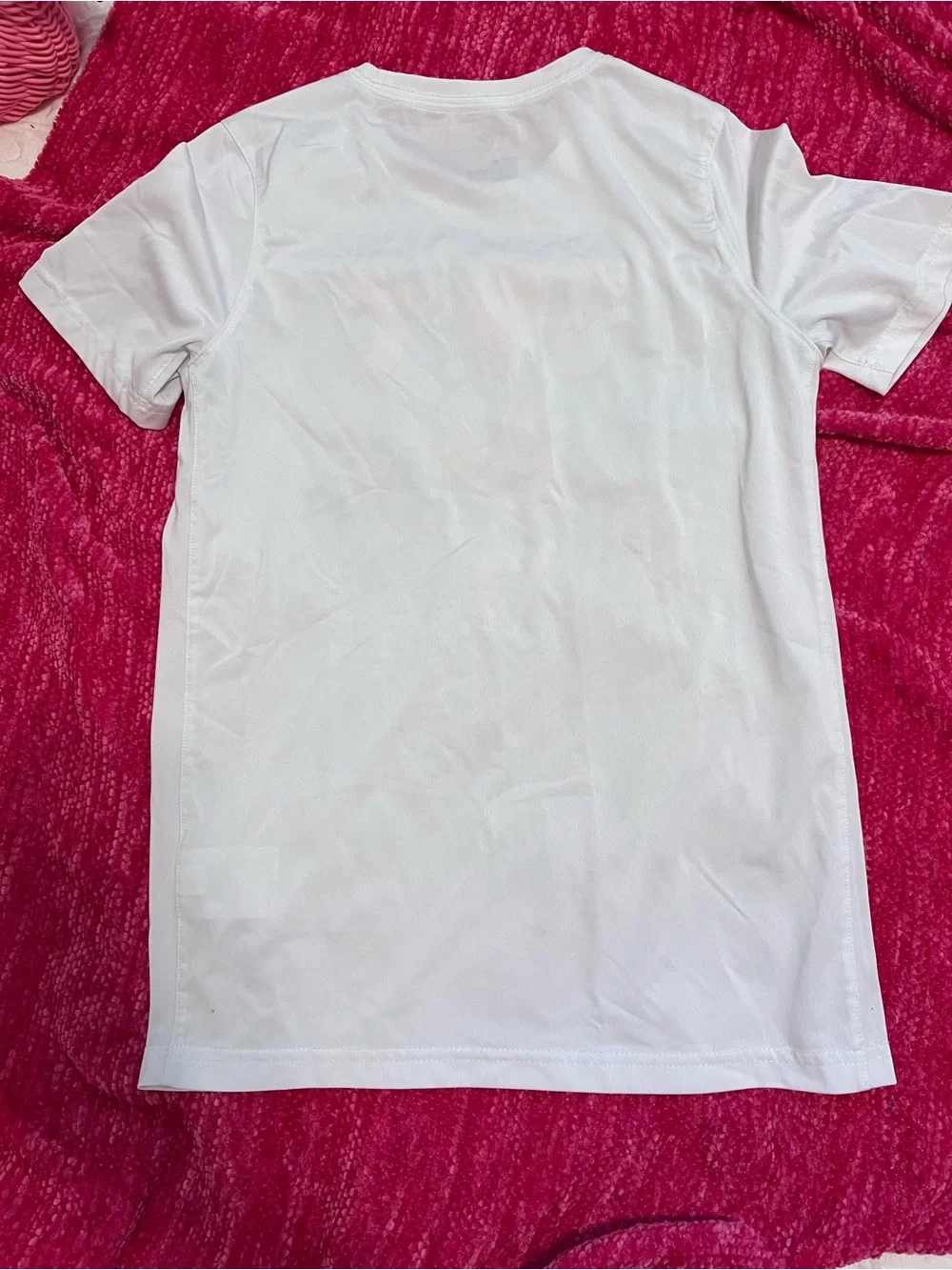 Nike White Kids' Graphic 'Just Do It' Dri-Fit Tee with Multicolor Letters size L